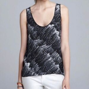 Joie Silk Top SM Feather Dark Swan Romantic Whimsigoth Fairy Grunge Mobwife